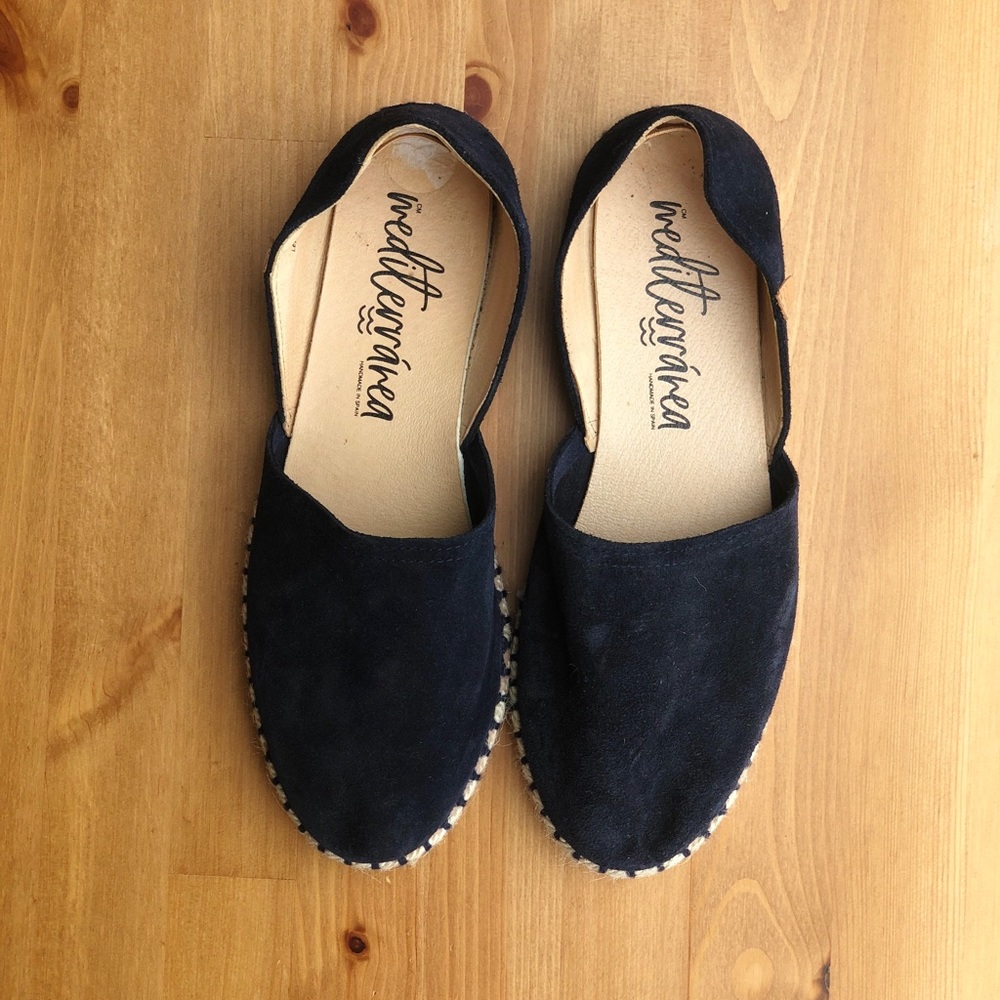 MEDITERRAREA flat shoes navy blue women size US 9 - Picture 2 of 7